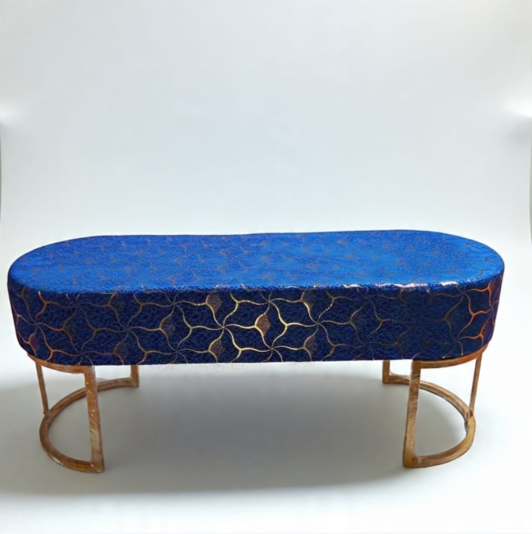 Luxury Velvet Bench with Gold Metal Legs – Modern Upholstered Ottoman for Bedroom & Living Room – Multiple Colors